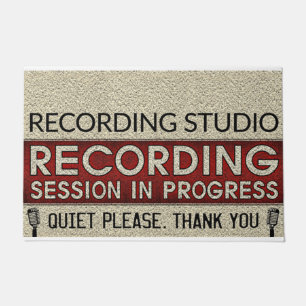 Paillasson Enregistrement Studio, Signe Silencieux S'Il Vous 