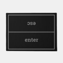 Entrer Esc | Clés d'ordinateur Geeky Black Grey