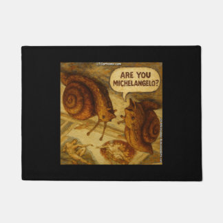 Paillasson Escargot Curieux & Parodie de Michel-Ange Dessin A