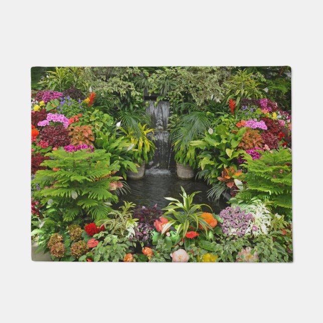 Paillasson Étang et cascade tropicaux de jardin (Devant)