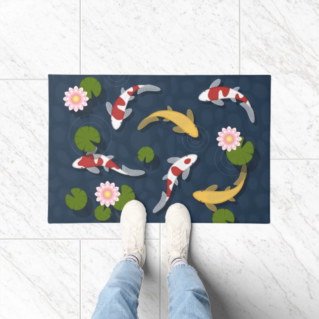 Paillasson Étang japonais de poissons Koi (Intérieur)