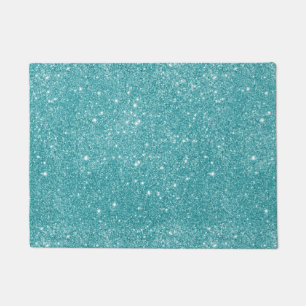 Paillasson Étincelles turquoises de parties scintillantes