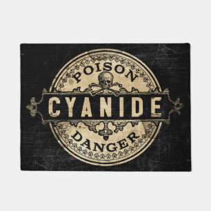 Paillasson Étiquette vintage de poison de style de cyanure