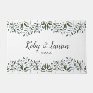 Paillasson Eucalyptus Green Anniversaire Floral Date