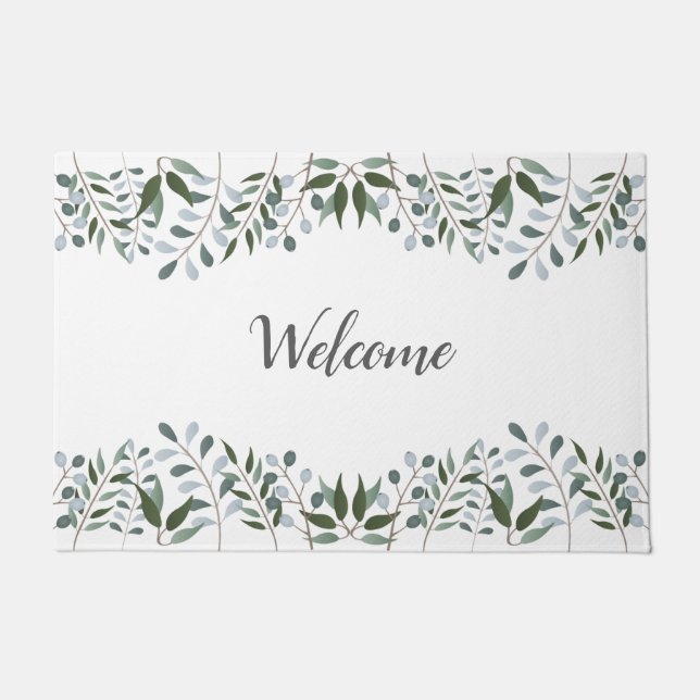 Paillasson Eucalyptus Verdure Accueil Floral (Devant)