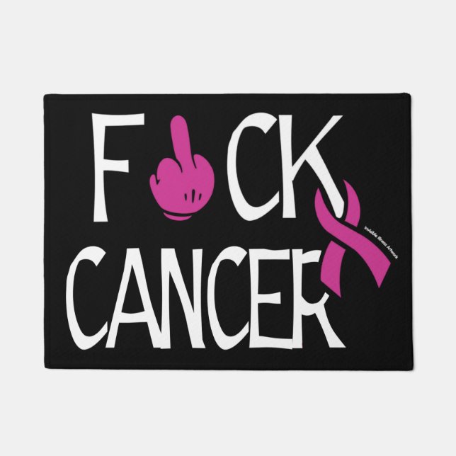 Paillasson F#CK CANCER...Cancer du sein (Devant)