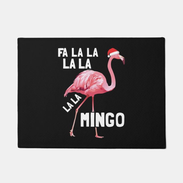 Paillasson Fa La La Flamingo Christmas Merry Xmas (Devant)