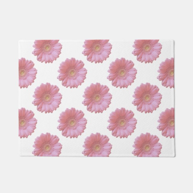 Paillasson Faisée de gerbera rose pâle (Devant)