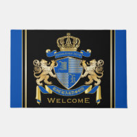 Faites votre propre armoirie de Lion d'or bleu
