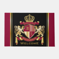Faites votre propre blason d'armoiries d'or rouge