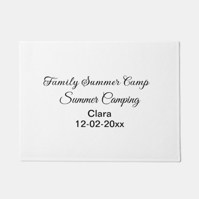 Paillasson Famille camping vacances personnalisée ajouter nom (Devant)