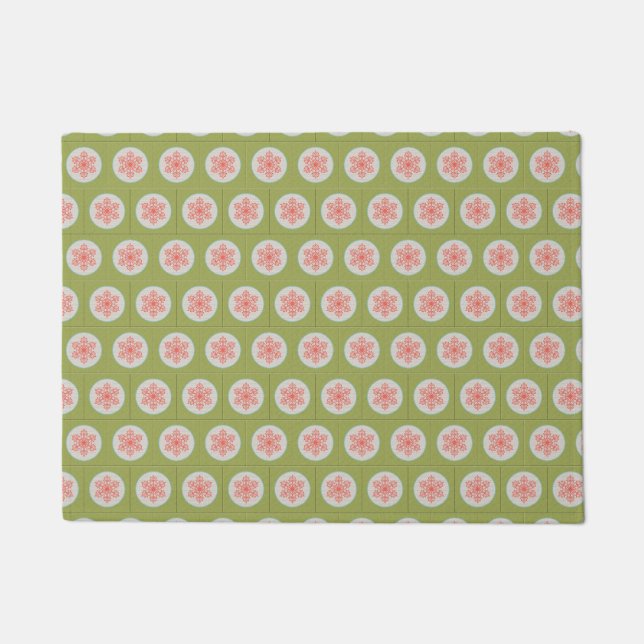 Paillasson Fancy Artistic Snowflake Motif vacances (Devant)