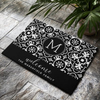 Farmhouse moderne Motif Famille Bienvenue Noir