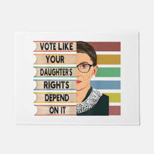 Paillasson Feministe Ruth Bader Ginsburg RBG Citation Girl Wi
