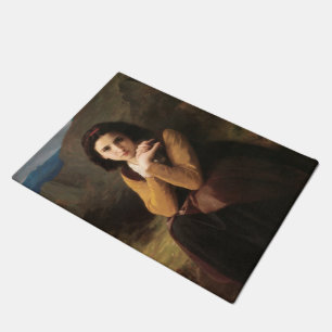 Paillasson Femme Mignonne de Jeune Femme par Bouguereau