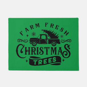 Paillasson Ferme Arbres de Noël frais Camion Vintage