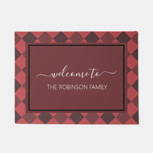Paillasson Ferme Red Buffalo Plaid Accueil personnalisé
