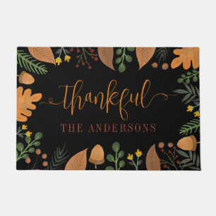 Paillasson Fête d'automne Thanksgiving personnalisé