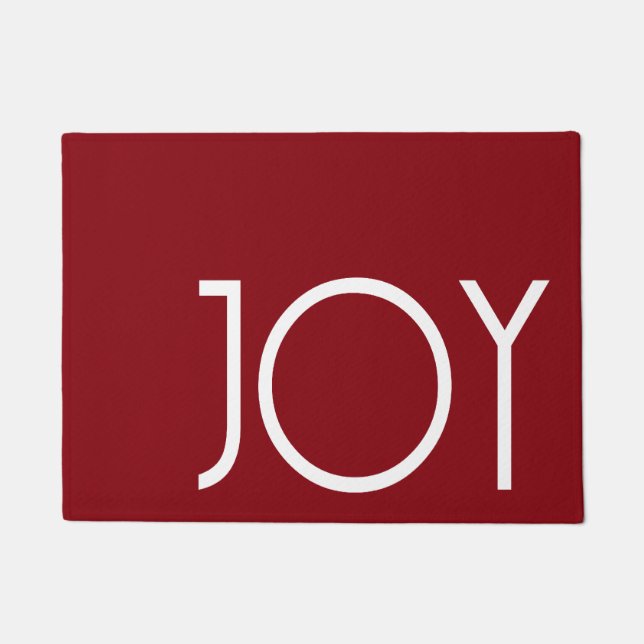 Paillasson Fêtes Noël Joy Arrière - plan rouge (Devant)
