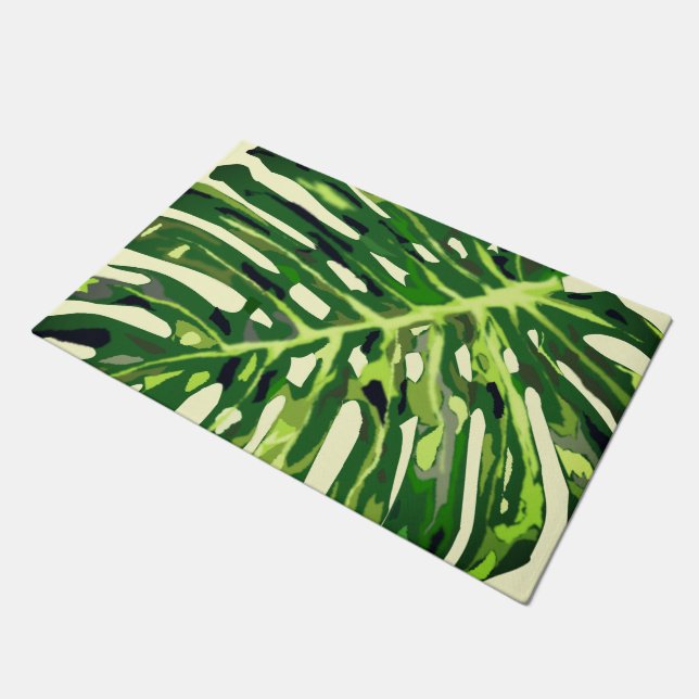 Paillasson Feuille de monstère tropicale (Incliné)