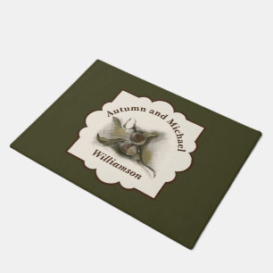 Paillasson Feuille et gland de chêne de chute personnalisés