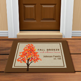 Paillasson Feuilles d'automne colorées personnalisées