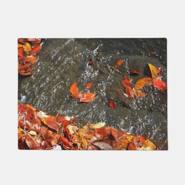 Paillasson Feuilles d'automne dans la cascade I Photographie  (Devant)
