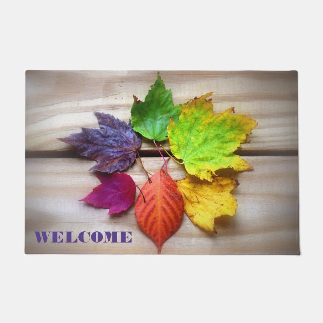 Paillasson Feuilles d'automne Mat de bienvenue (Devant)