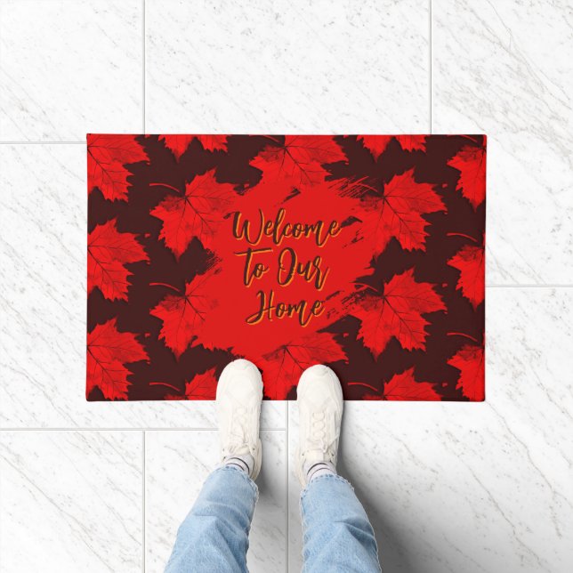 Paillasson Feuilles rouges de l'automne Accueil (Intérieur)