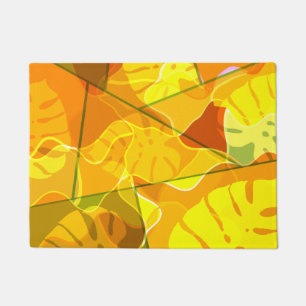 PAILLASSON FEUILLES TROPICAUX ABSTRAITS