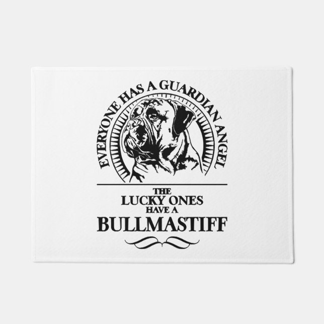 Paillasson Fier Bullmastiff Guardian Angel chien citation (Devant)