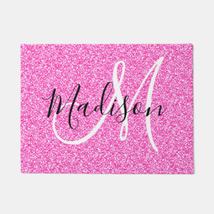 Paillasson Fille Glam Parties scintillant rose-chaud étincel