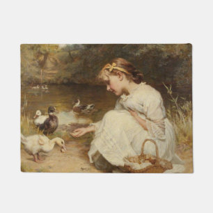 Paillasson Fille nourricière canards (par Frederick Morgan)