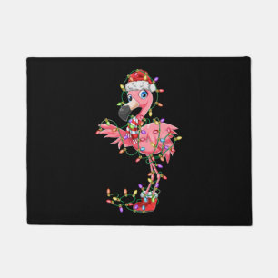 Paillasson Flamant rose Noël Cadeau Noël Lumières Père Noël C