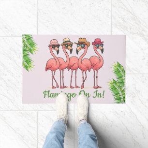 Paillasson Flamant rose Tropical