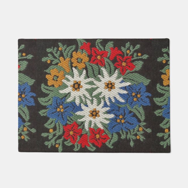Paillasson Fleur alpine suisse d'edelweiss (Devant)