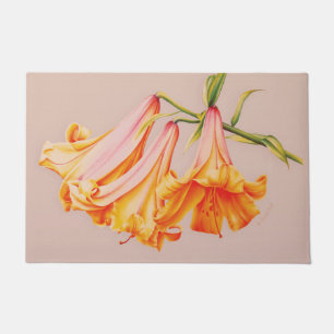 Paillasson Fleur botanique d'art