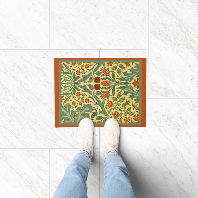 Paillasson Fleur d'automne, célèbre William Morris motif, (Intérieur)