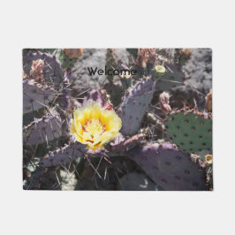 Paillasson Fleur de cactus jaune au printemps