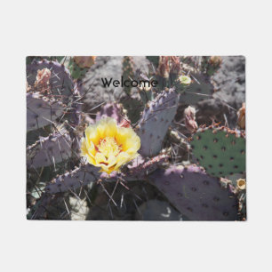 Paillasson Fleur de cactus jaune au printemps