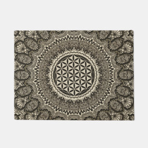 Paillasson Fleur de la vie dans le mandala sur la toile