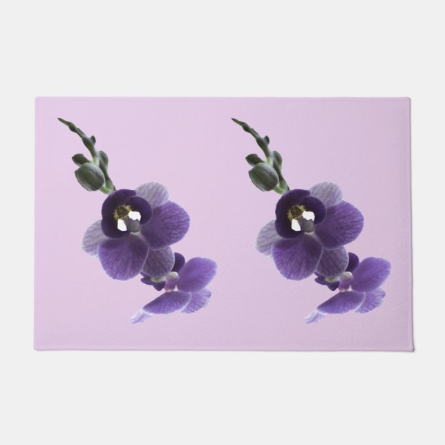 Paillasson Fleur d'orchidées pourpres, (Devant)