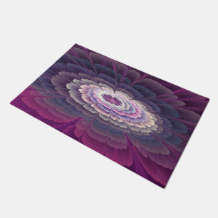 Paillasson Fleur frappante abstraite fractale couleur rose