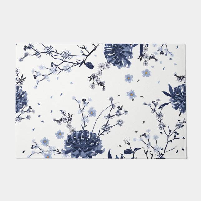 Paillasson Fleurs bleues (Devant)
