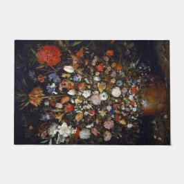 Paillasson Fleurs dans un bâtiment en bois (par Jan Brueghel)