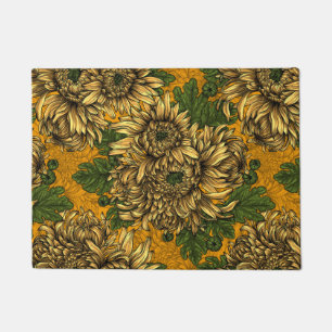 Paillasson Fleurs de chrysanthème jaune