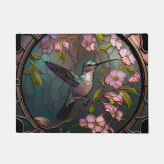 Paillasson Fleurs de printemps Motifs en verre lisse