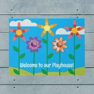 Paillasson Fleurs et Sky Playhouse pour enfants