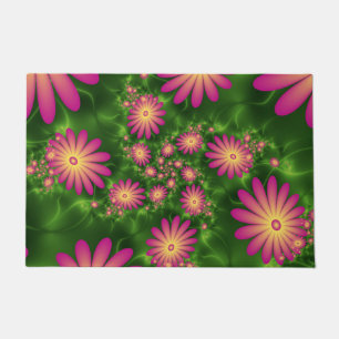 Paillasson Fleurs Imaginaires roses Art Fractal Abstrait mode