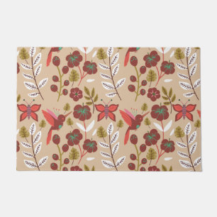 Paillasson Fleurs motifs florales sans soudure, oiseaux, papi